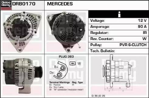 Remy DRB0170 - Генератор www.autospares.lv