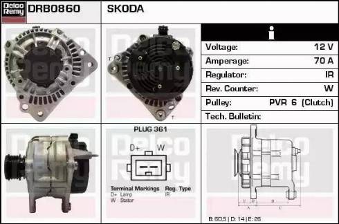 Remy DRB0860 - Ģenerators autospares.lv