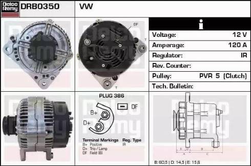 Remy DRB0350 - Ģenerators www.autospares.lv