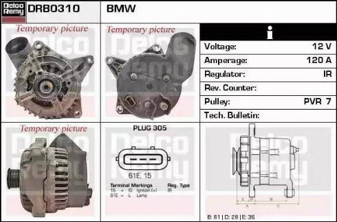 Remy DRB0310 - Ģenerators autospares.lv