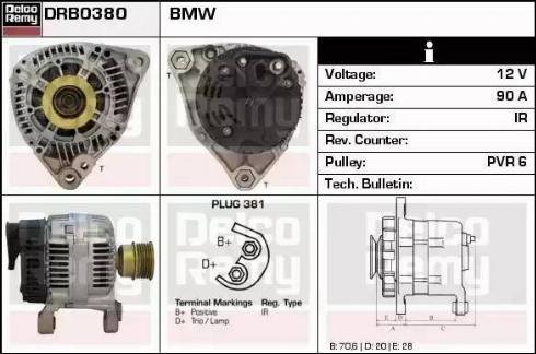 Remy DRB0380 - Ģenerators www.autospares.lv