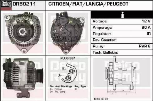 Remy DRB0211 - Генератор www.autospares.lv