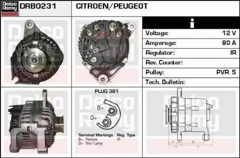 Remy DRB0231N - Alternator www.autospares.lv