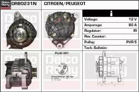 Remy DRB0231 - Alternator www.autospares.lv