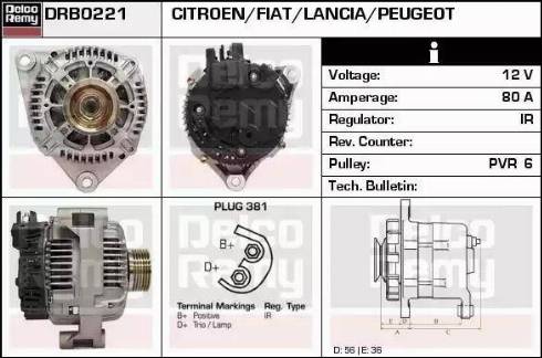 Remy DRB0221 - Alternator www.autospares.lv