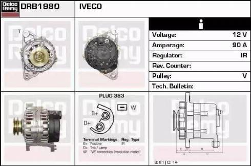 Remy DRB1980 - Ģenerators www.autospares.lv