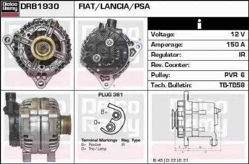 Remy DRB1930 - Ģenerators www.autospares.lv