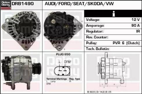 Remy DRB1490 - Ģenerators www.autospares.lv