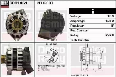 Remy DRB1461 - Ģenerators autospares.lv