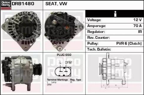 Remy DRB1480 - Генератор www.autospares.lv