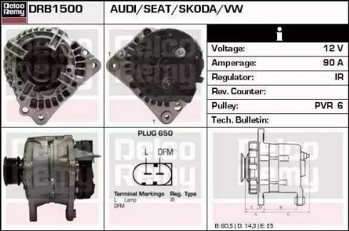 Remy DRB1500 - Ģenerators www.autospares.lv