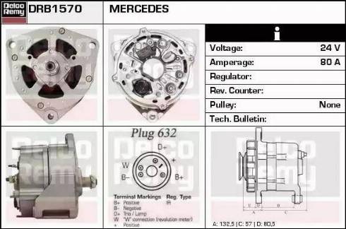 Remy DRB1570 - Ģenerators autospares.lv