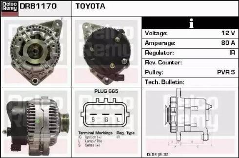 Remy DRB1170 - Генератор www.autospares.lv