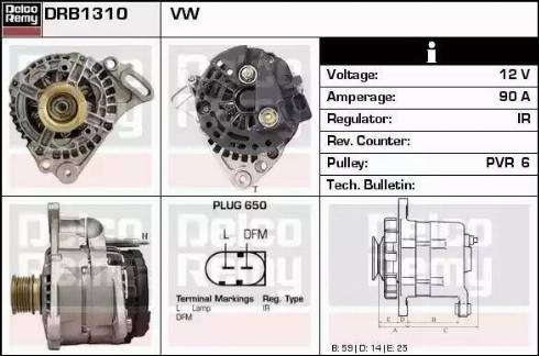 Remy DRB1310 - Ģenerators autospares.lv