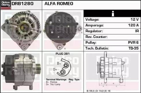 Remy DRB1280 - Ģenerators www.autospares.lv