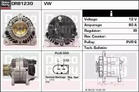 Remy DRB1230 - Генератор www.autospares.lv