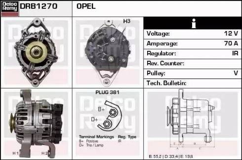 Remy DRB1270 - Ģenerators www.autospares.lv