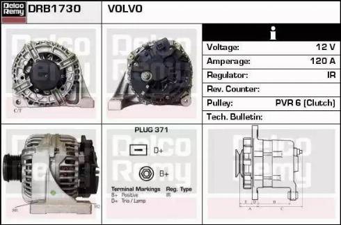 Remy DRB1730 - Генератор www.autospares.lv