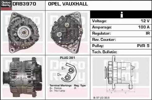 Remy DRB3970 - Alternator www.autospares.lv