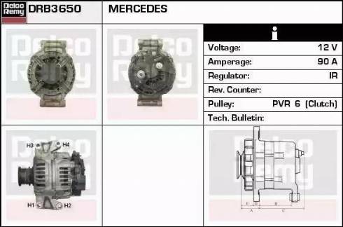 Remy DRB3650 - Alternator www.autospares.lv