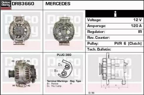 Remy DRB3660 - Alternator www.autospares.lv