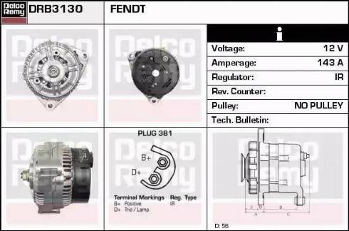 Remy DRB3130 - Генератор www.autospares.lv