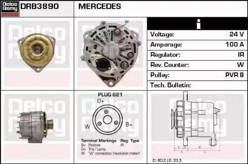 Remy DRB3890 - Ģenerators www.autospares.lv