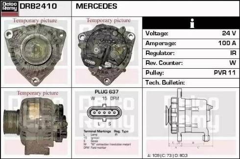 Remy DRB2410 - Генератор www.autospares.lv