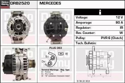 Remy DRB2520 - Alternator www.autospares.lv