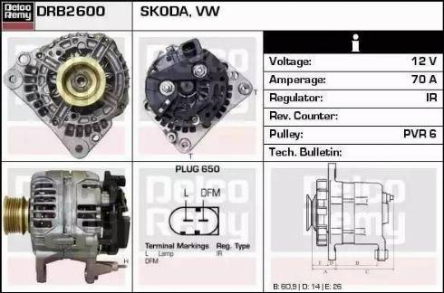 Remy DRB2600 - Генератор www.autospares.lv