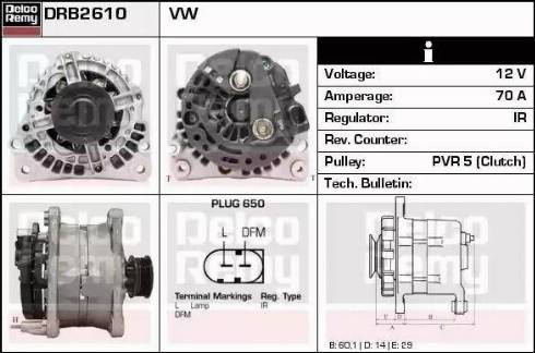 Remy DRB2610 - Alternator www.autospares.lv