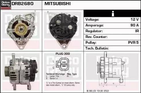 Remy DRB2680 - Генератор www.autospares.lv