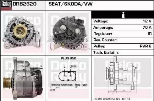 Remy DRB2620 - Ģenerators autospares.lv