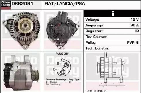 Remy DRB2091 - Alternator www.autospares.lv