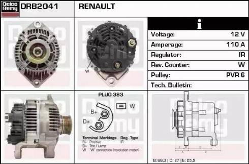 Remy DRB2041 - Генератор www.autospares.lv