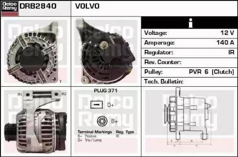 Remy DRB2840 - Генератор www.autospares.lv