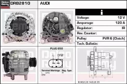 Remy DRB2810 - Генератор www.autospares.lv