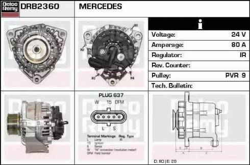 Remy DRB2360 - Ģenerators autospares.lv