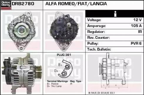 Remy DRB2780 - Ģenerators autospares.lv