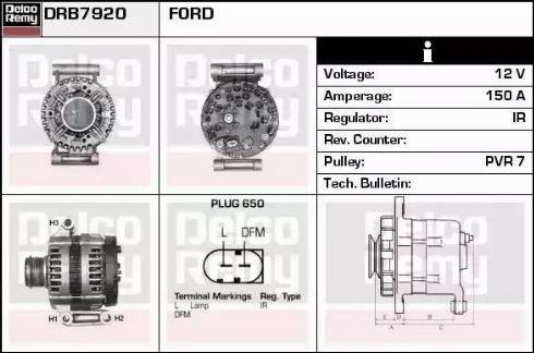 Remy DRB7920 - Ģenerators www.autospares.lv