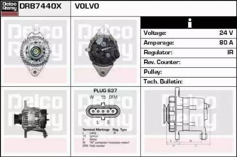 Remy DRB7440X - Генератор www.autospares.lv