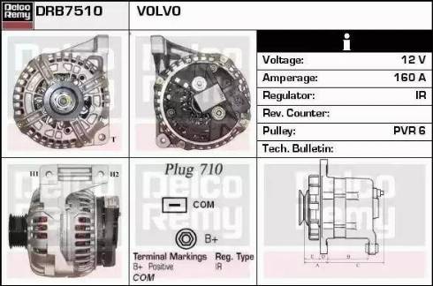 Remy DRB7510 - Ģenerators www.autospares.lv