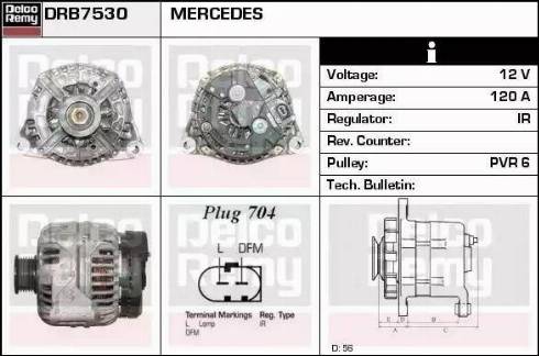 Remy DRB7530 - Alternator www.autospares.lv