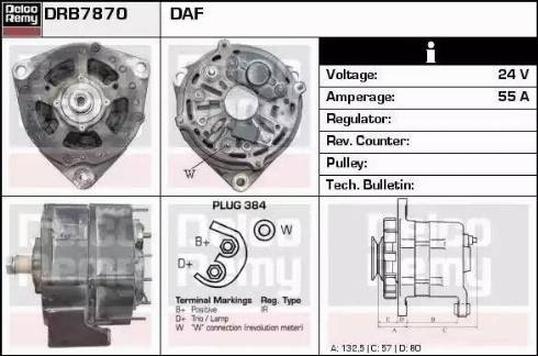 Remy DRB7870 - Ģenerators autospares.lv