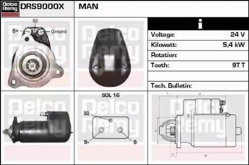 Remy DRS9000X - Starteris www.autospares.lv