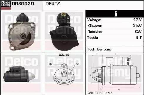 Remy DRS9020 - Стартер www.autospares.lv