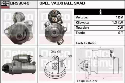 Remy DRS9840 - Starter www.autospares.lv