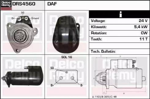 Remy DRS4560 - Starteris www.autospares.lv