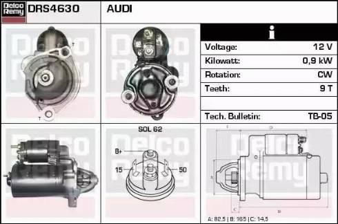 Remy DRS4630 - Starteris www.autospares.lv