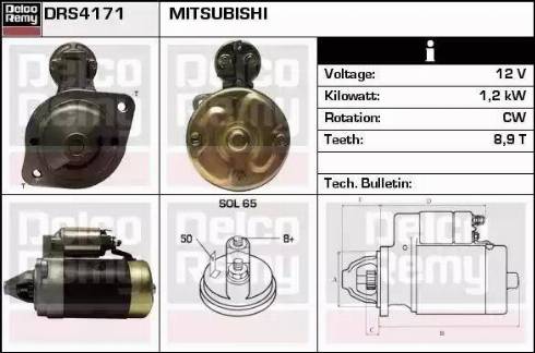 Remy DRS4171 - Стартер www.autospares.lv